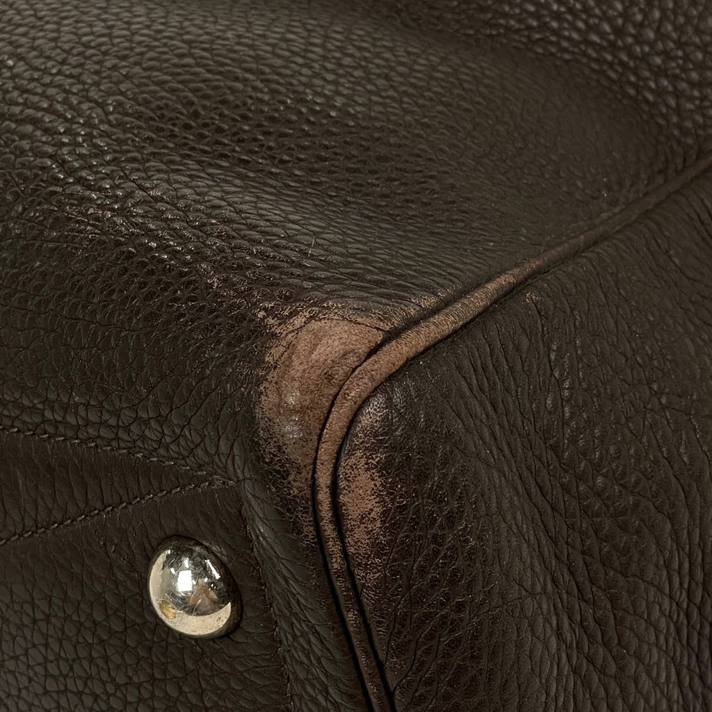 Hermes Victoria 43 Boston Bag Taurillon Clemence Brown — view 3