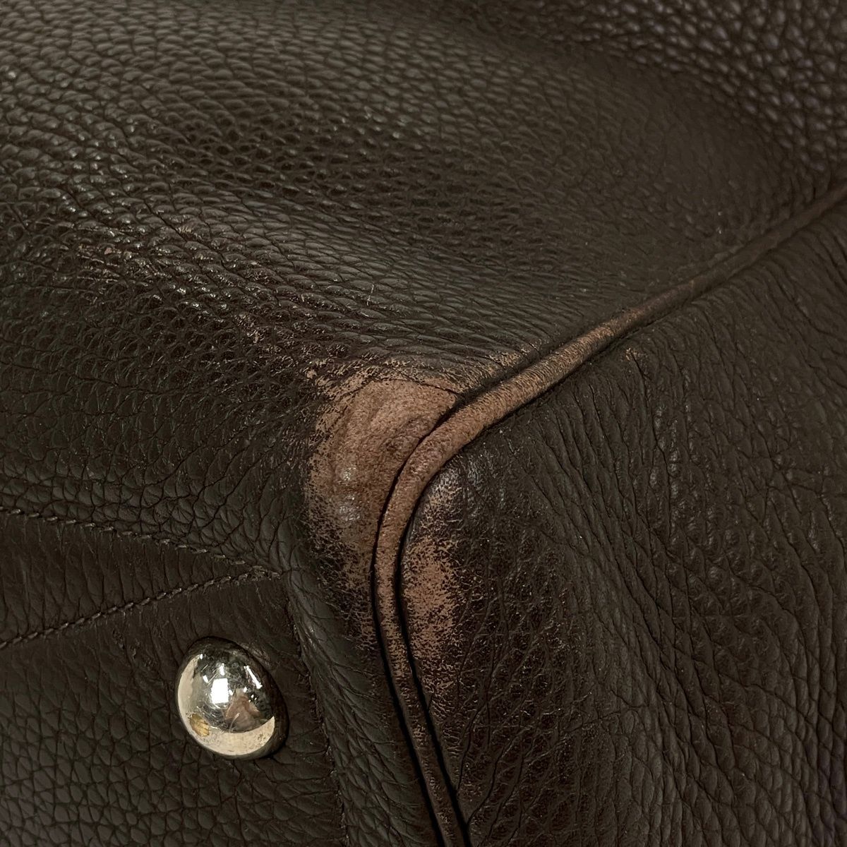 Hermes Victoria 43 Boston Bag Taurillon Clemence Brown — view 3