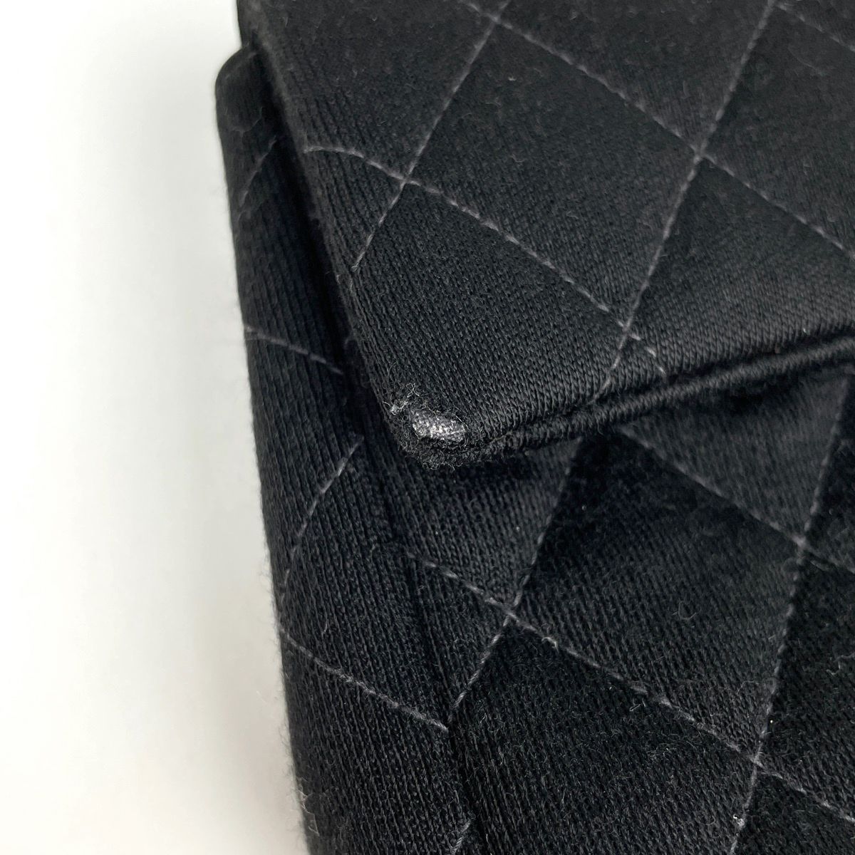 Chanel Mini Quilted Single Flap Chain Shoulder Bag CC Logo Fabric Black — view 4