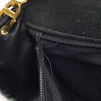 Chanel Mini Quilted Single Flap Chain Shoulder Bag CC Logo Fabric Black — view 7