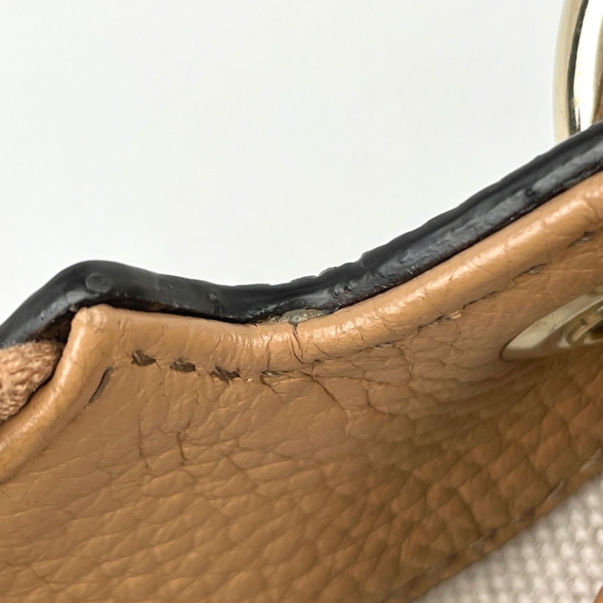 Gucci Soho 2-Way Shoulder Bag Interlocking Fringe Leather Beige — view 6