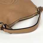 Gucci Soho 2-Way Shoulder Bag Interlocking Fringe Leather Beige — view 5