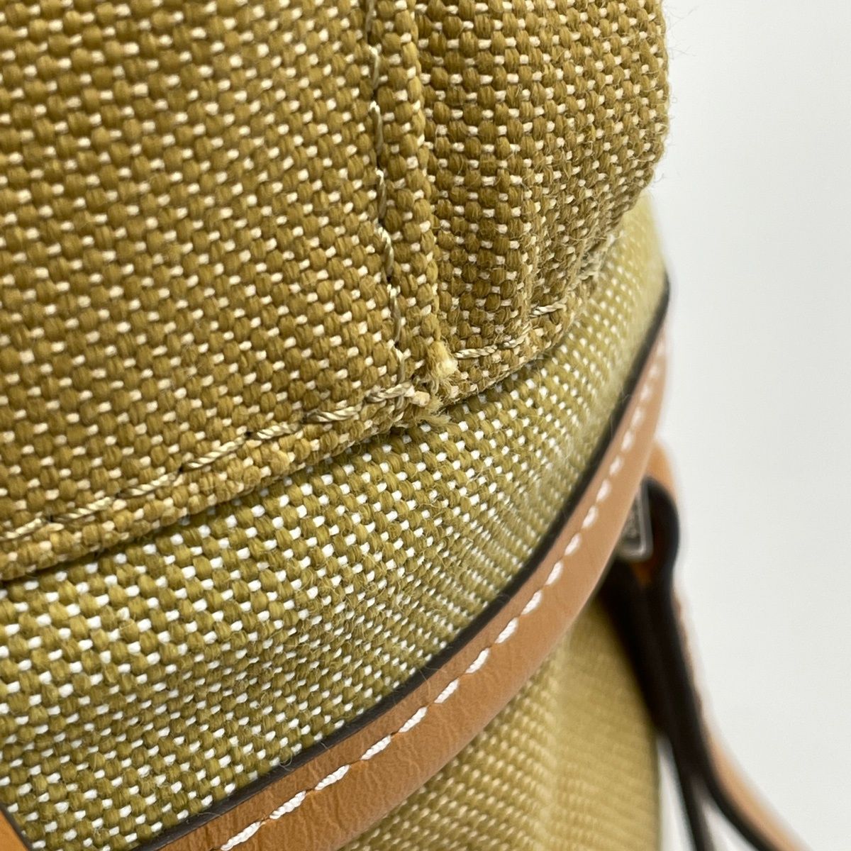 Loewe Anagram Backpack Nature Canvas Beige Yellow Brown — view 8