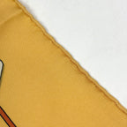 Hermes Petit Carre le Monde du Polo World Scarf Silk Yellow Multicolor — view 4