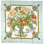 Hermes Carre 90 Regina Her Majesty the Queen Scarf Silk Green Multicolor