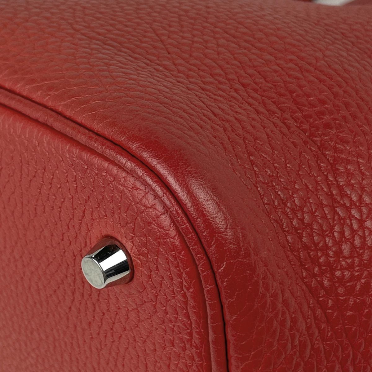 Hermes Picotin Lock MM Handbag Taurillon Clemence Rouge Tomato — view 3