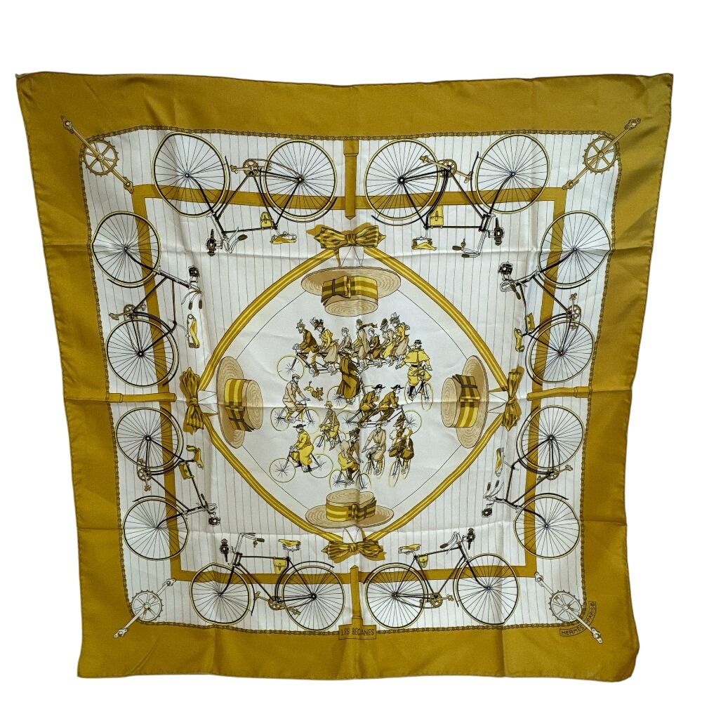 Hermes Carre 90 les Becanes Bicycle Scarf — view 2