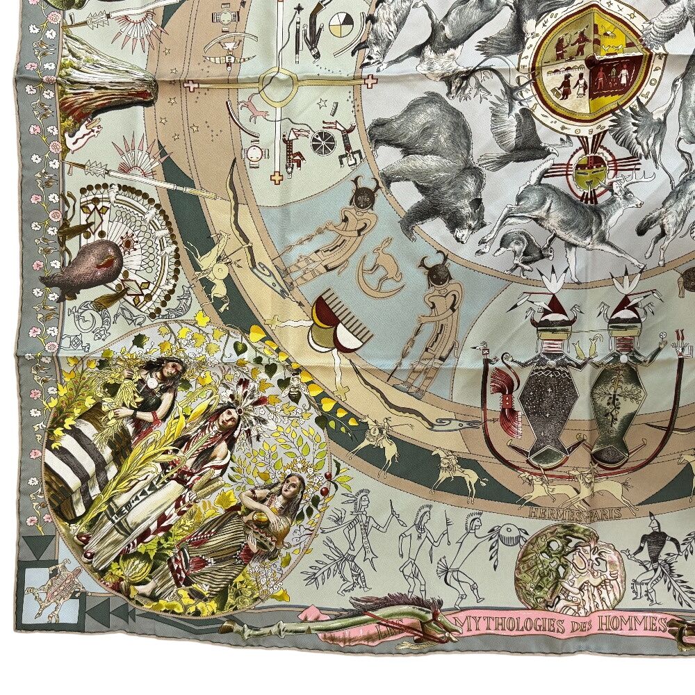 Hermes Legend of the Brown Carre 90 Scarf — view 4