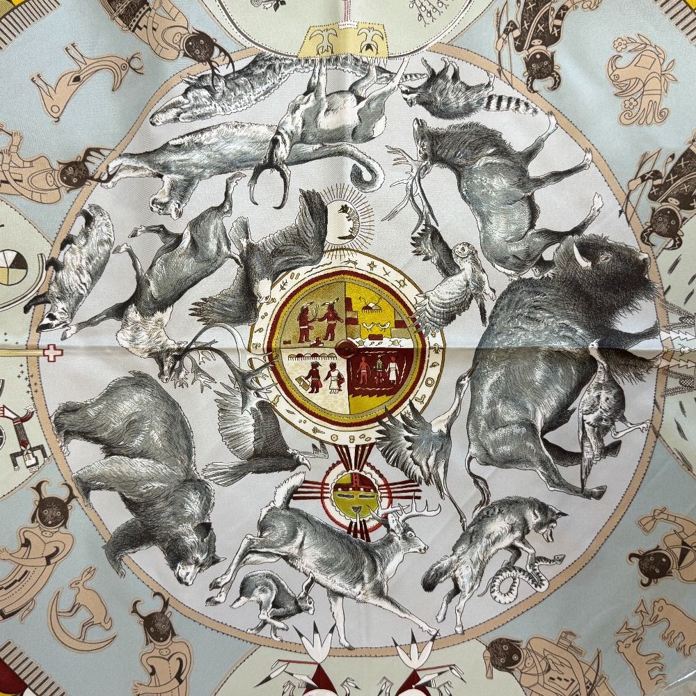 Hermes Legend of the Brown Carre 90 Scarf — view 7
