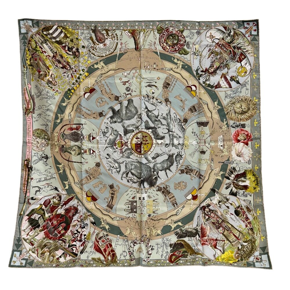Hermes Legend of the Brown Carre 90 Scarf — view 2