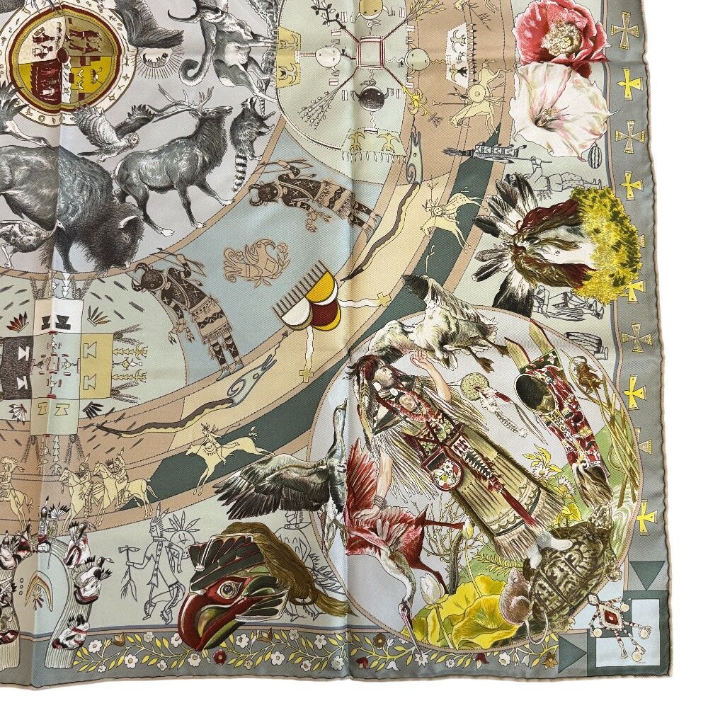 Hermes Legend of the Brown Carre 90 Scarf — view 5