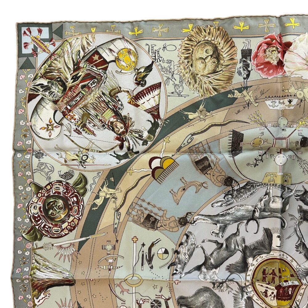 Hermes Legend of the Brown Carre 90 Scarf — view 3