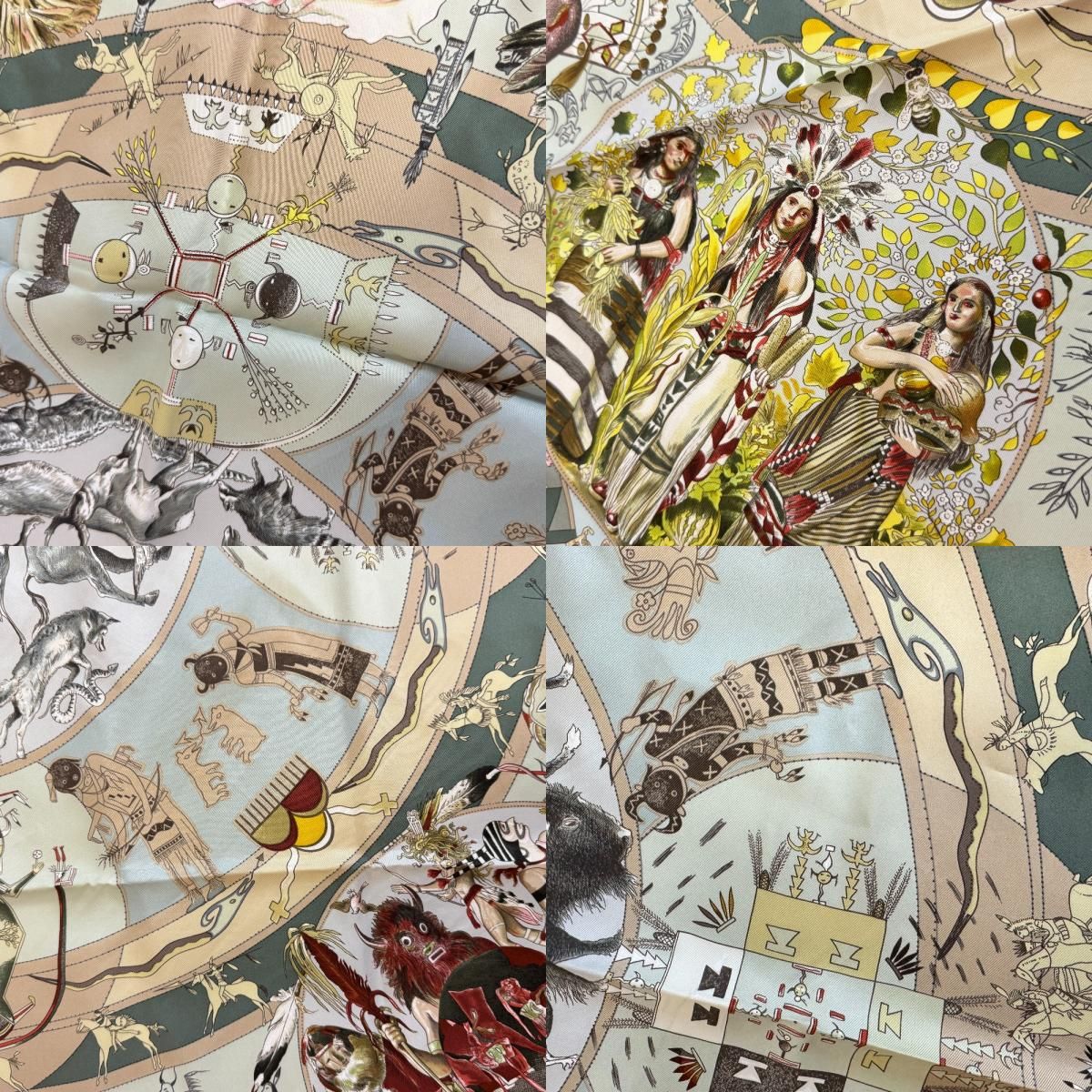 Hermes Legend of the Brown Carre 90 Scarf — view 8