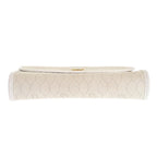 Dior Chain Shoulder Bag Leather White Honeycomb Pattern Vintage — view 6