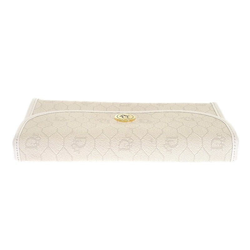 Dior Chain Shoulder Bag Leather White Honeycomb Pattern Vintage — view 5