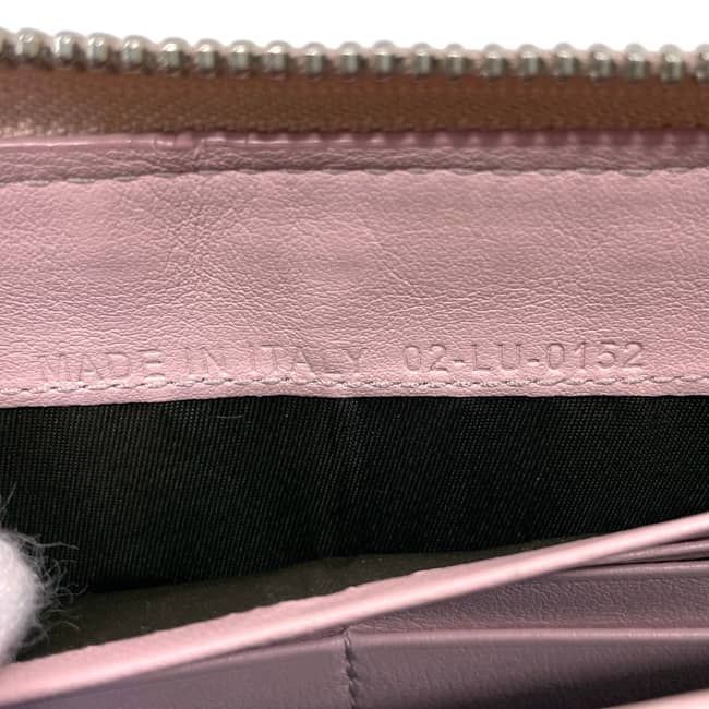 Dior Zip Around Wallet Orange Beige Lady Cannage Patent Enamel — view 6