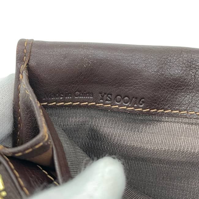Celine Bifold Wallet Blue Brown Macadam Denim Leather 16 — view 5