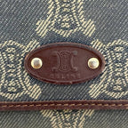 Celine Bifold Wallet Blue Brown Macadam Denim Leather 16 — view 9