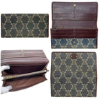 Celine Bifold Wallet Blue Brown Macadam Denim Leather 16 — view 3