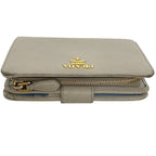 Prada Bifold Wallet Beige L-shaped Zipper Saffiano Leather — view 8