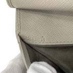 Prada Bifold Wallet Beige L-shaped Zipper Saffiano Leather — view 4