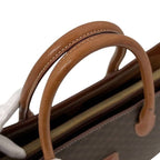 Celine Tote Brown Macadam Handbag Leather MC 97 — view 9