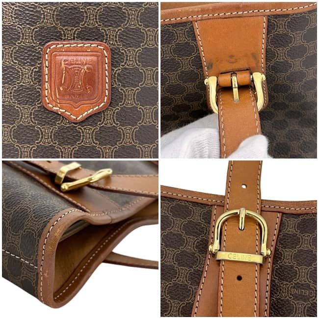 Celine Tote Brown Macadam Bucket Leather MC 98 — view 7