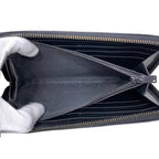 Saint Laurent Zip Around Wallet Black Monogram YSL Gray Leather Paris — view 5