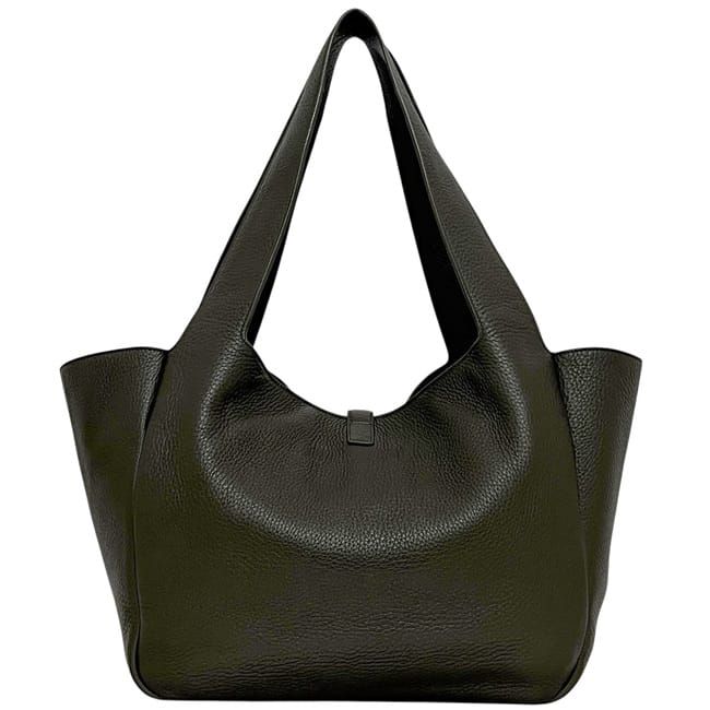 Saint Laurent Tote Suncassette le 5 a 7 Bea Khaki Green YSL Leather Paris — view 3