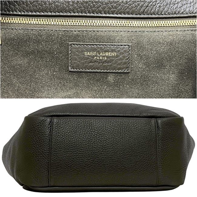 Saint Laurent Tote Suncassette le 5 a 7 Bea Khaki Green YSL Leather Paris — view 4