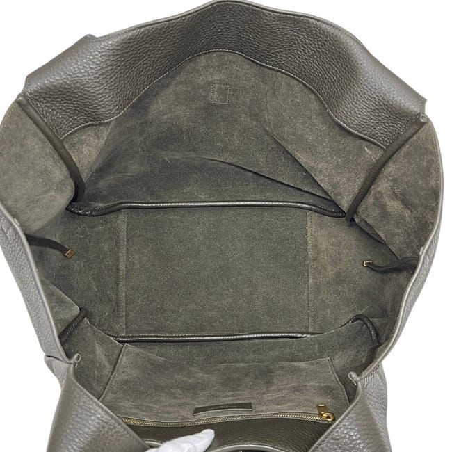 Saint Laurent Tote Suncassette le 5 a 7 Bea Khaki Green YSL Leather Paris — view 5