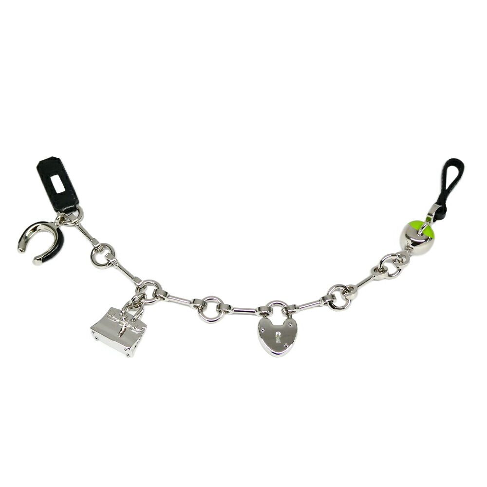 Hermes Bijou Sac Bag Charm Metal Leather Black Noir Granny