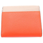 Gucci Double Bicolor Mini Wallet Compact Beige Orange Leather Gold — view 2