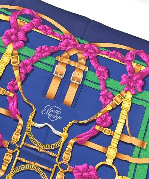 Hermes Bandana Scarf Navy — view 2