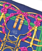 Hermes Bandana Scarf Navy — view 2