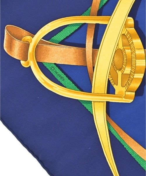 Hermes Bandana Scarf Navy — view 4