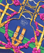 Hermes Bandana Scarf Navy — view 3
