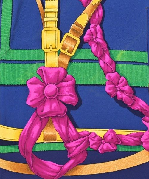 Hermes Bandana Scarf Navy — view 8