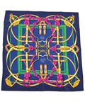 Hermes Bandana Scarf Navy