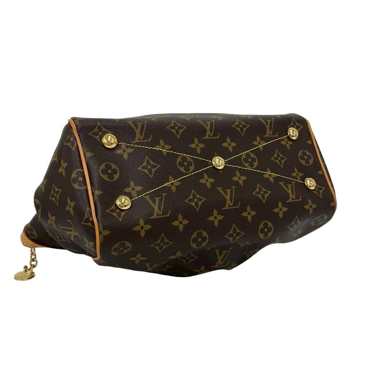 Louis Vuitton Tivoli PM Monogram Leather Boston Bag Tote Brown — view 7