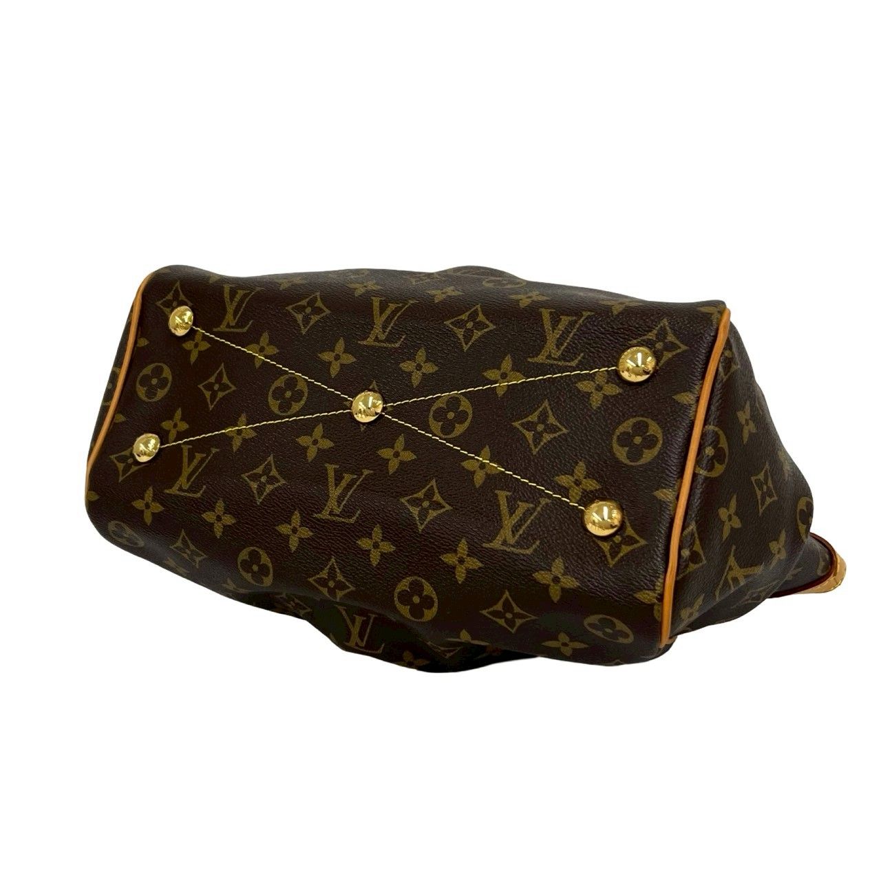 Louis Vuitton Tivoli PM Monogram Leather Boston Bag Tote Brown — view 8