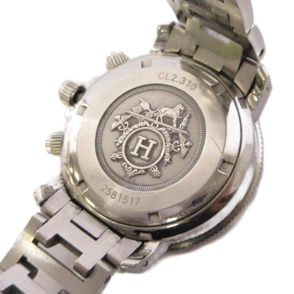 Hermes Clipper Watch Diver Chronograph Quartz Silver Color KH — view 2