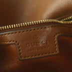 Gucci Blanc Di Interlocking Shoulder Bag Leather Flap Brown — view 7