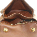 Gucci Blanc Di Interlocking Shoulder Bag Leather Flap Brown — view 5
