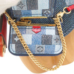 Louis Vuitton Vivienne Monogram Denim Wood Blue Object Shoulder — view 7