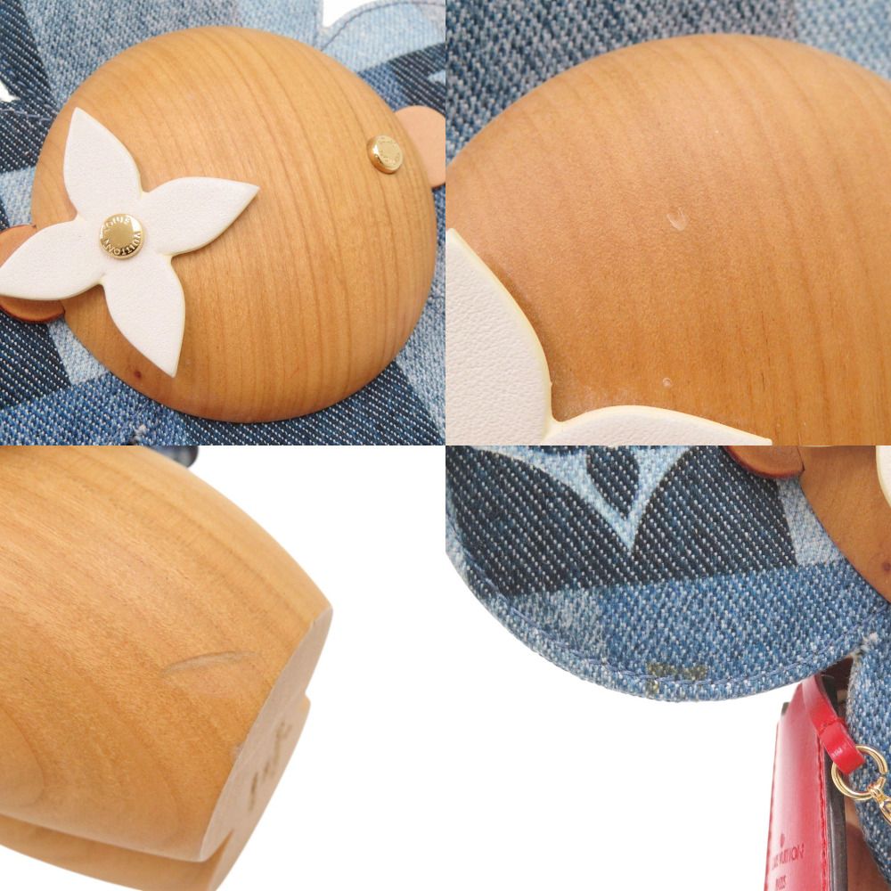 Louis Vuitton Vivienne Monogram Denim Wood Blue Object Shoulder — view 8