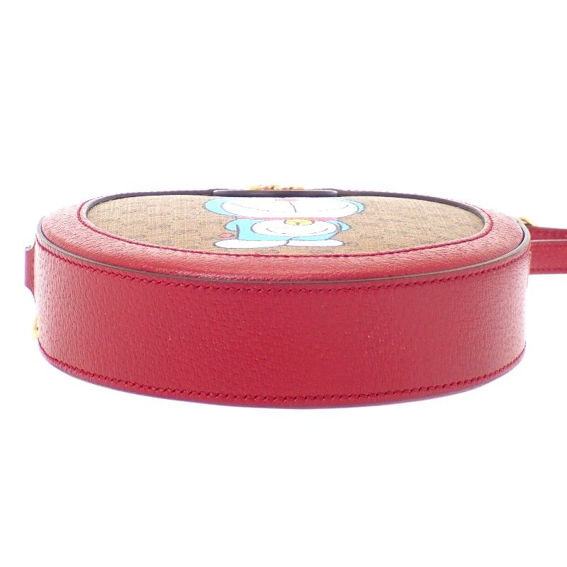 Gucci Mini GG Supreme Shoulder Doraemon Collaboration Bag Leather PU Bordeaux — view 5