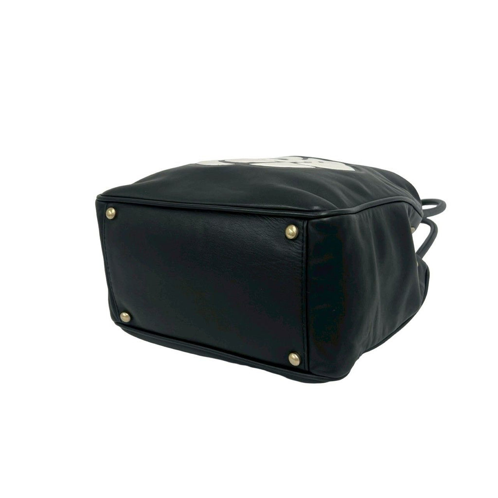 Chanel Camellia Leather Shoulder Bag Tote Black — view 8