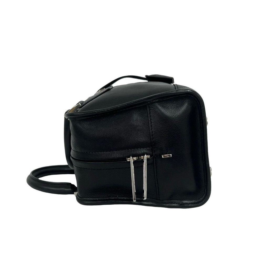 Loewe Vintage Amazona 28 Anagram Logo Leather Mini Boston Bag Black — view 5