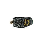 Dior Saddle Bag Trotter Pattern Canvas Leather 2-Way Navy — view 7